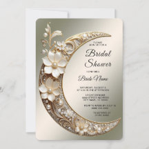 Decorative Crescent Moon Frame Bridal Shower