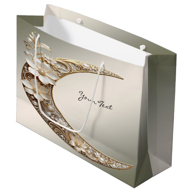 Decorative Crescent Moon Frame Gift Bag (Front Angled)