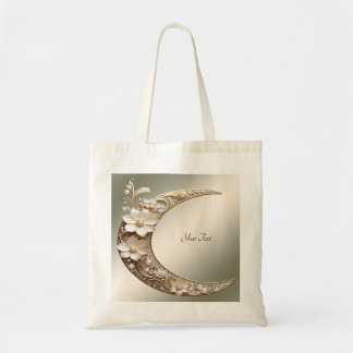 Decorative Crescent Moon Frame Tote Bag