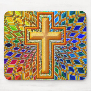DECORATIVE CROSS MOUSE MAT