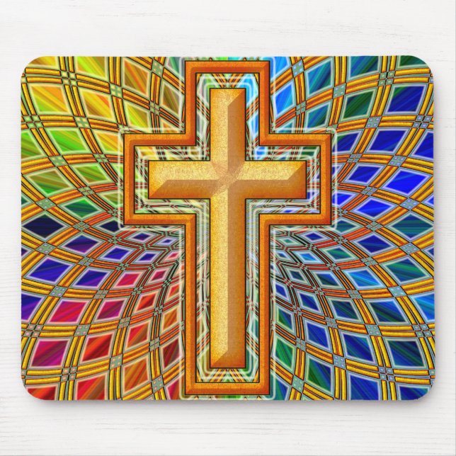 DECORATIVE CROSS MOUSE MAT (Front)