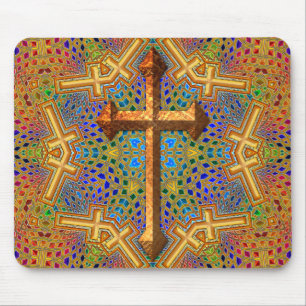 DECORATIVE CROSS MOUSE MAT
