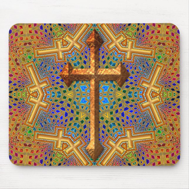 DECORATIVE CROSS MOUSE MAT (Front)