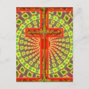 DECORATIVE CROSS POSTCARD