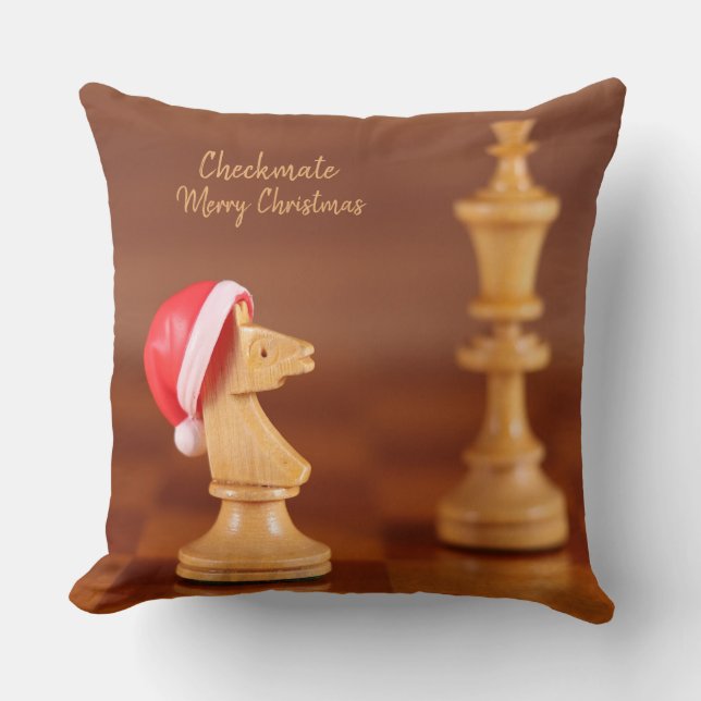Decorative Cushion Chess Image for Christmas (Front)