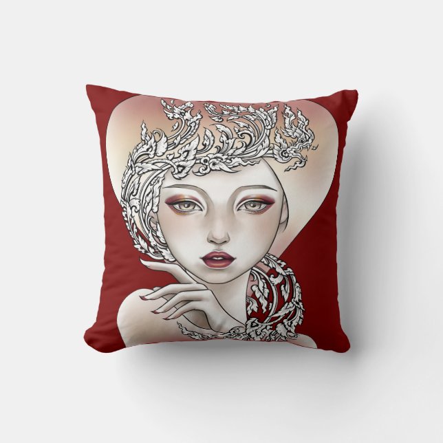 Decorative cushion Goddess of red light (Front)