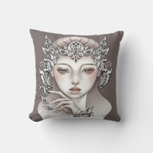 Decorative cushion Goddess of the brown earth