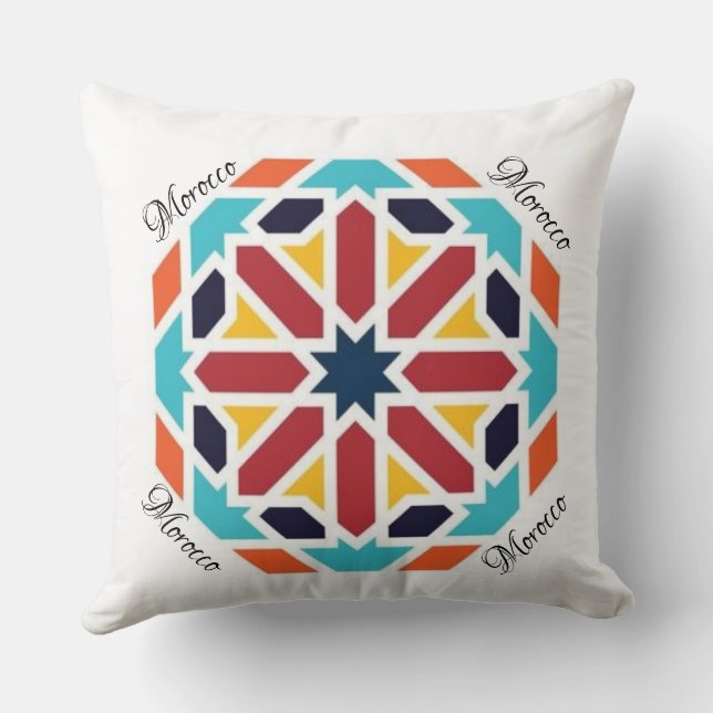 Decorative cushion The art of zellige (Back)