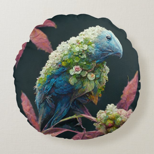 Decorative Cushion with Bird Design (Front)