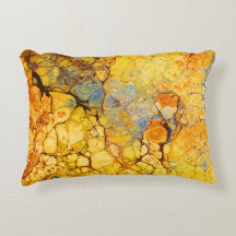 Decorative cushion with organically abstract desig