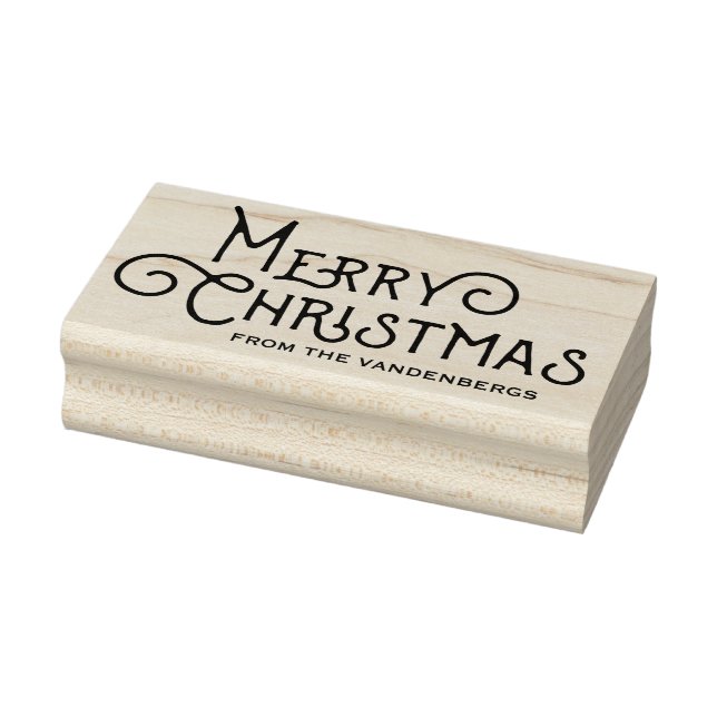 Decorative Custom Merry Christmas Rubber Art Stamp (Stamp)