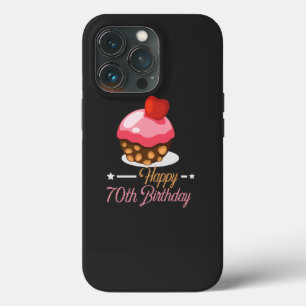 Decorative Cute 70th birthday chocolate cake iPhone 13 Pro Case