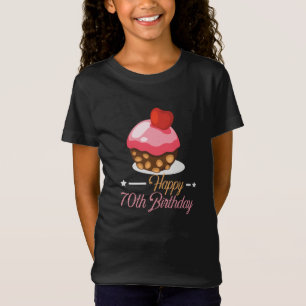 Decorative Cute 70th birthday chocolate cake T-Shirt