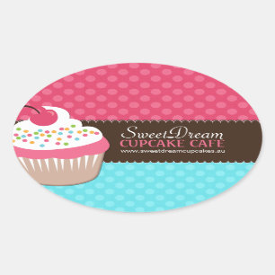 Decorative Cute Cupcake Jar Stickers