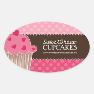 Decorative Cute Cupcake Jar Stickers