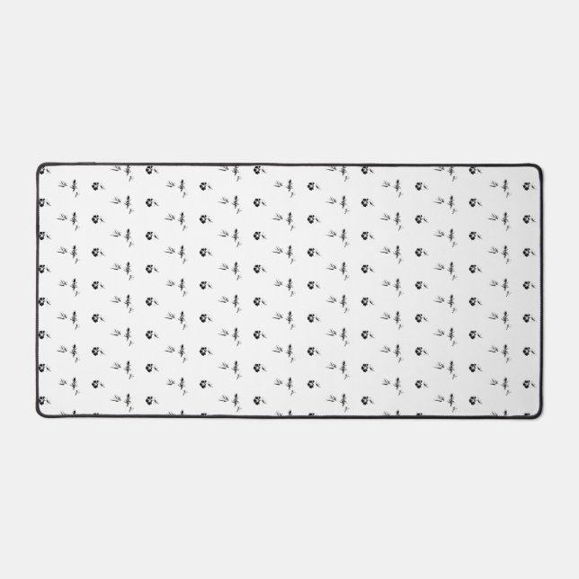Decorative, Dark Grey, Charcoal Desk Mat (Front)