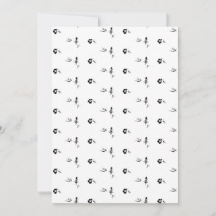Decorative, Dark Grey, Charcoal Invitation