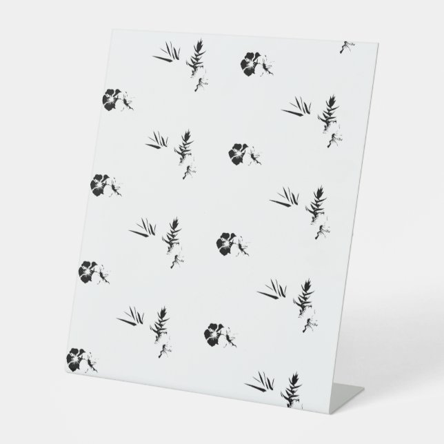 Decorative, Dark Grey, Charcoal Pedestal Sign (Front)