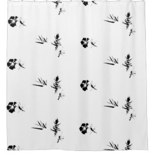 Decorative, Dark Grey, Charcoal Shower Curtain