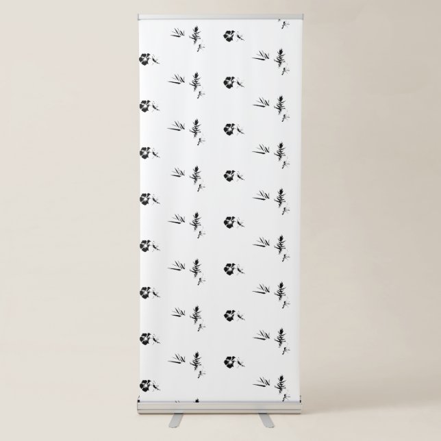 Decorative, Dark Grey, Vertical Retractable Banner (Front)
