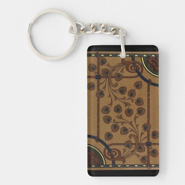 Decorative Deco Flowers Key Ring (Front)