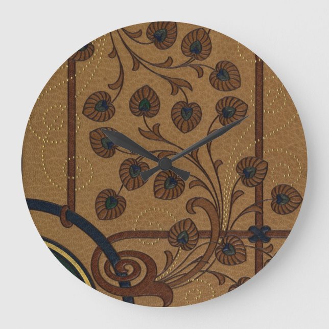 Decorative Deco Flowers Large Clock (Front)