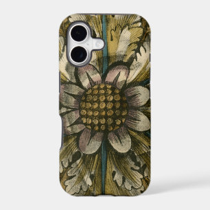 Decorative Demask Rosette on Grey Background