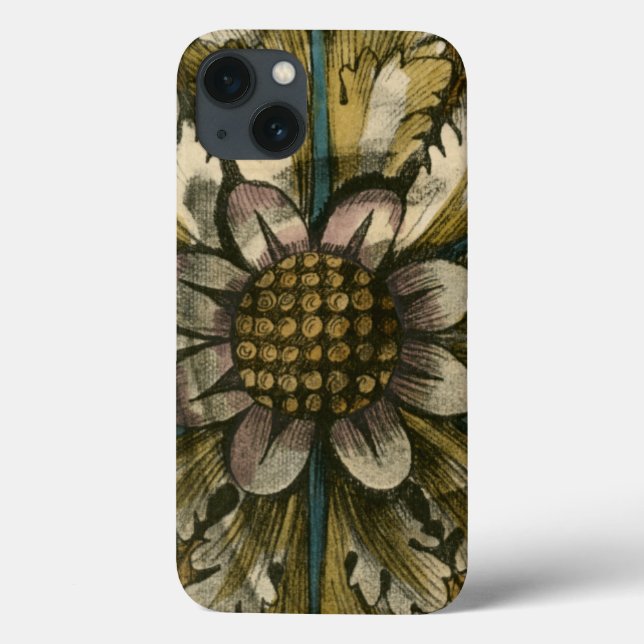Decorative Demask Rosette on Grey Background Case-Mate iPhone Case (Back)