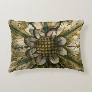 Decorative Demask Rosette on Grey Background Cushion