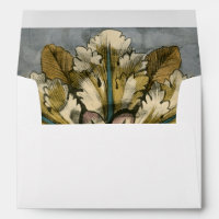 Decorative Demask Rosette on Grey Background