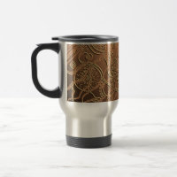 Decorative doodle pattern in coffee