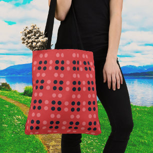 Decorative Dots in Pink and Grey Tote Bag