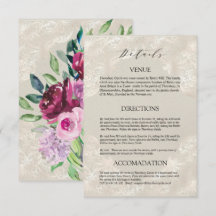 Decorative Dove Grey, Wine & pink roses Wedding