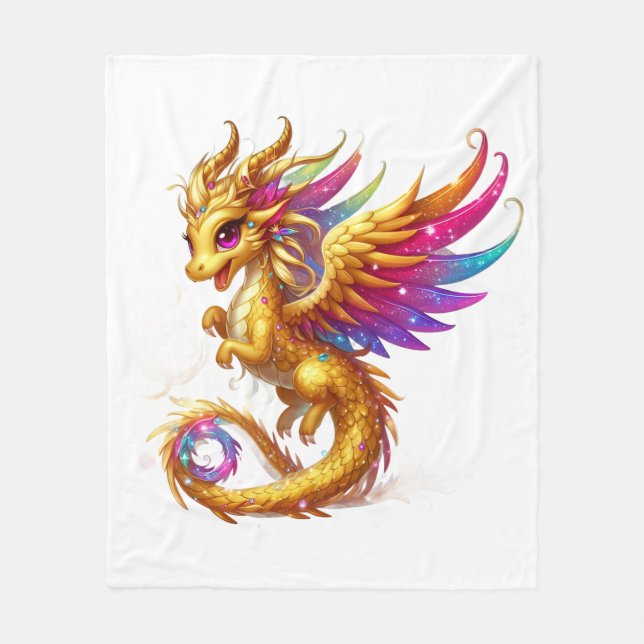 Decorative Dragon Fleece Blanket (Front)
