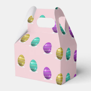 Decorative Easter eggs on pink Favour Box