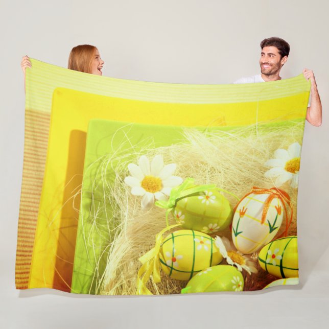 Decorative Eggs Fleece Blanket (In Situ)