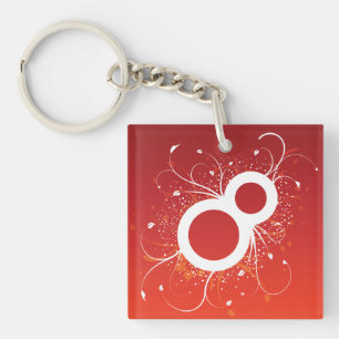 Decorative Eight Number Keychain