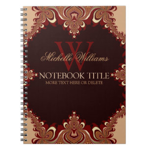 Decorative Elegance Earthy Swirls Notebook