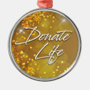Decorative Elegant Gold Christmas Donate Life Metal Tree Decoration