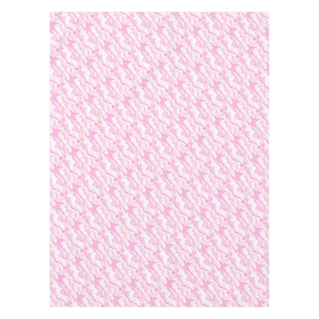 Decorative Elegant Soft Powder Pink Clouds Tablecloth (Front)