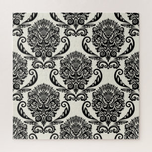 Decorative elements, freehand seamless drawing. jigsaw puzzle