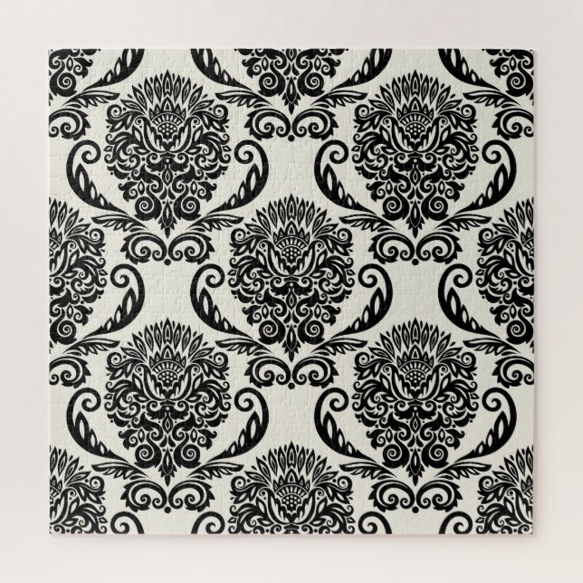 Decorative elements, freehand seamless drawing. jigsaw puzzle (Vertical)