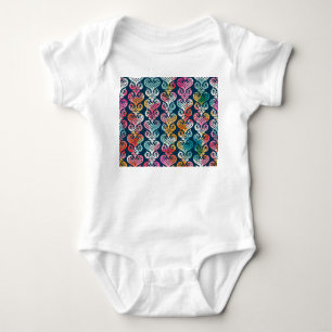 Decorative elements, versatile pattern design. baby bodysuit