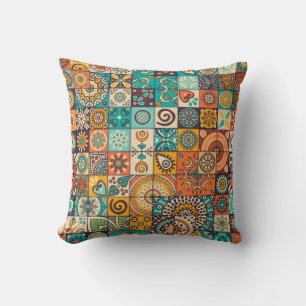 Decorative Elements: Vintage Hand-Drawn Pattern Cushion