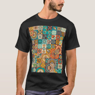 Decorative Elements: Vintage Hand-Drawn Pattern T-Shirt