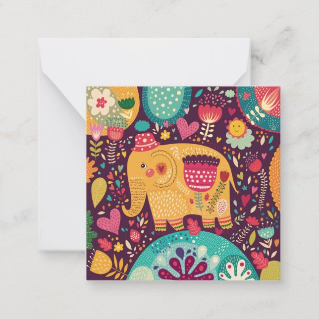Decorative Elephant Card (Front)