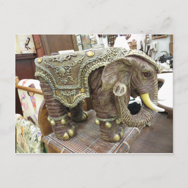 Decorative Elephant Postcard (Front)
