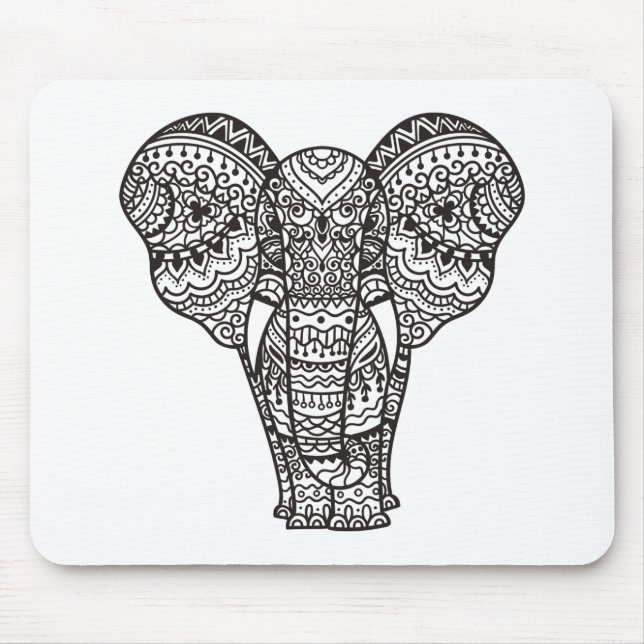 Decorative Elephant Style Mouse Mat (Front)