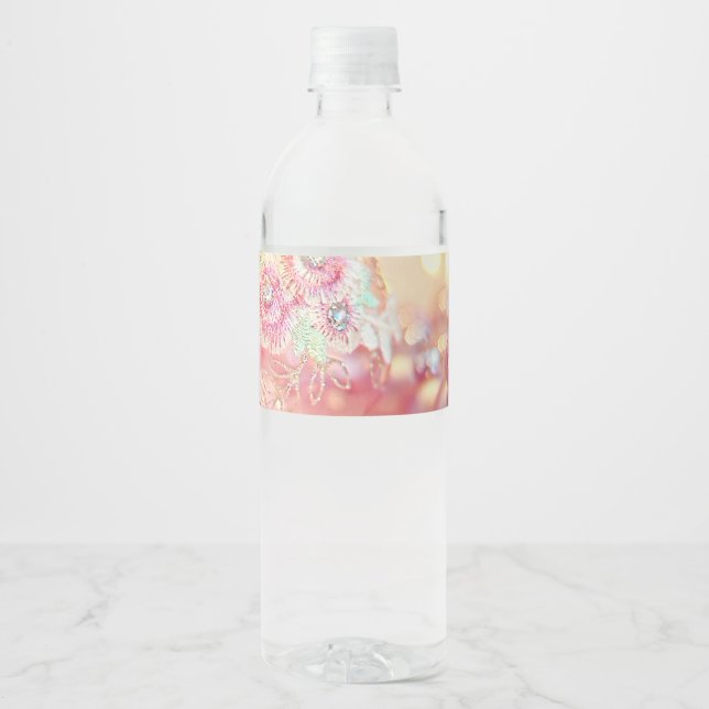 Decorative Embroidery Ornament Water Bottle Label (Front)