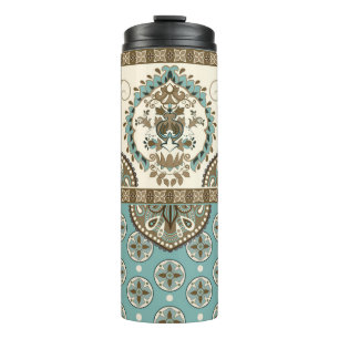 Decorative Ethnic Moroccan Style Border Thermal Tumbler